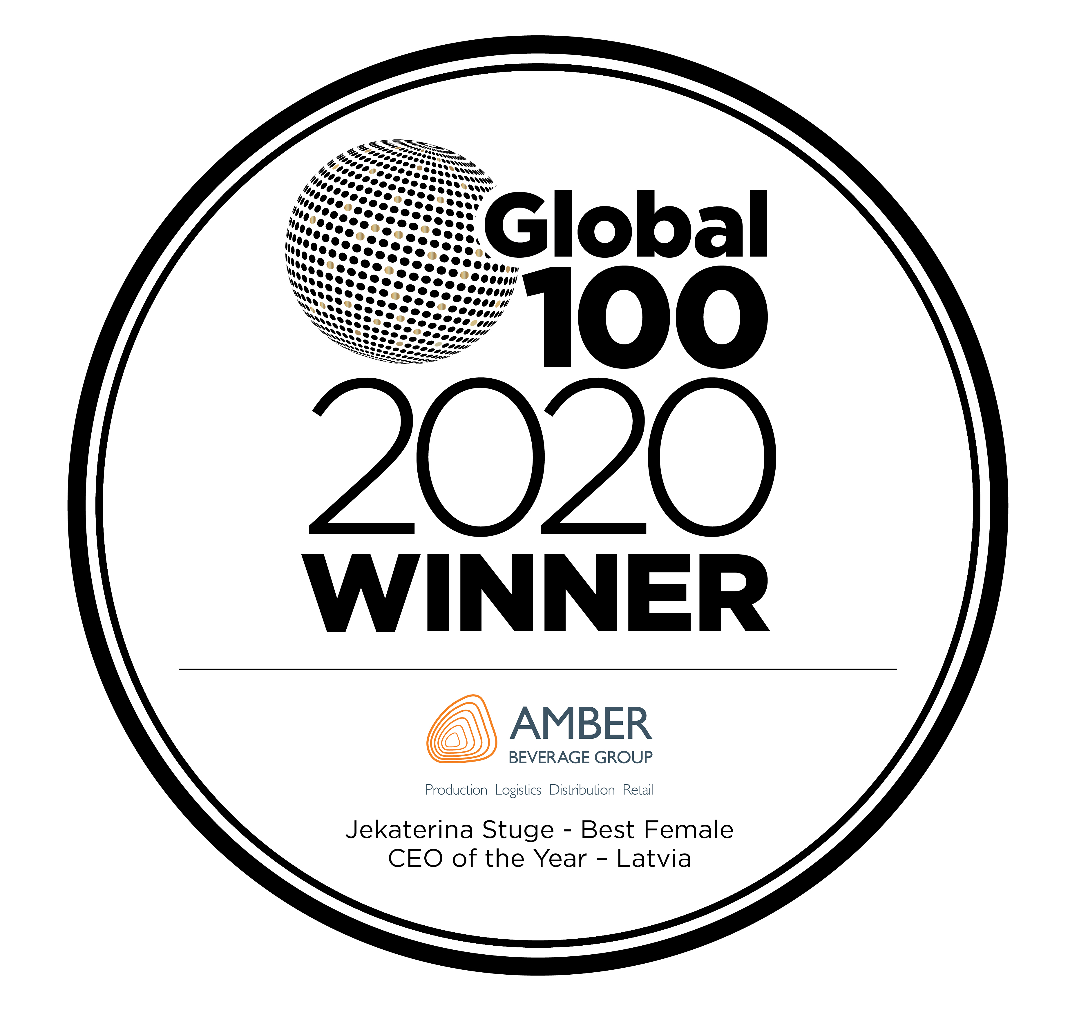 Global 100 2020 award logo Amber Beverage